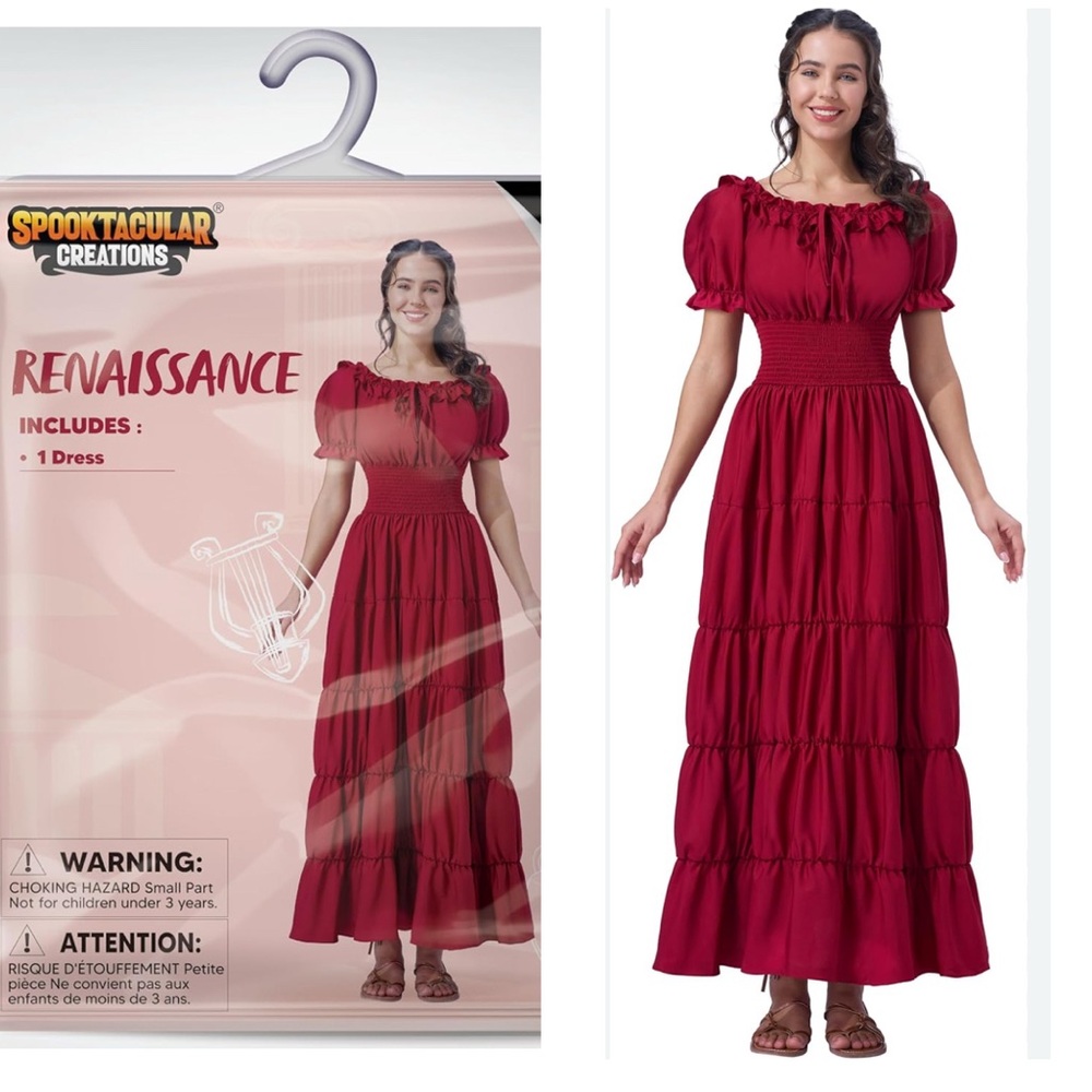 SPOOKTACULAR creations RENAISSANCE Red Dress costume women’s size XL NWOT